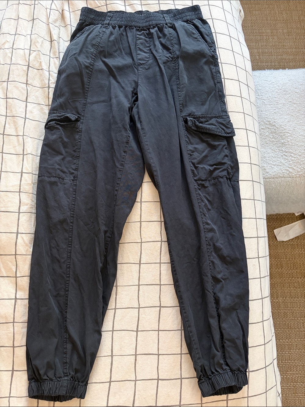 Sanctuary Black Cargo Jogger Pants with Elastic Waist